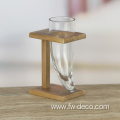 beer glass with wood base in gift box